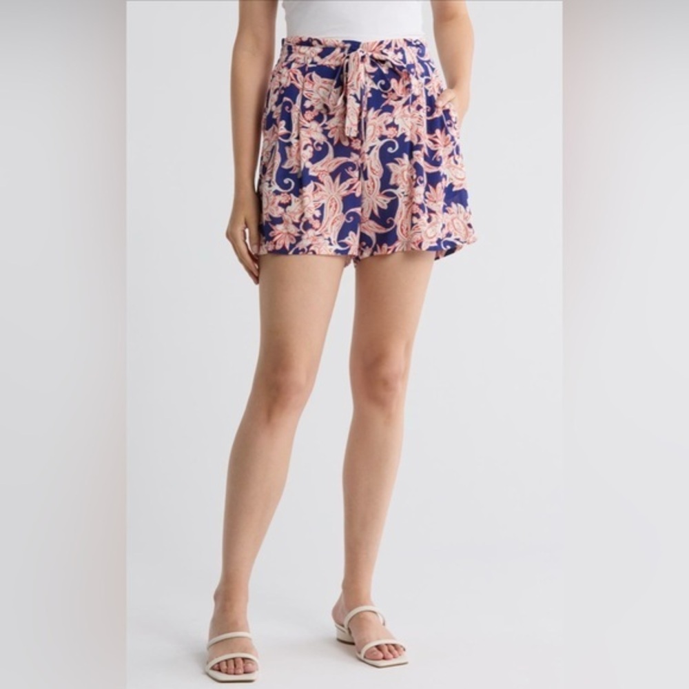 NEW…DR2 Daniel Rainn Navy Floral Drawstring Shorts